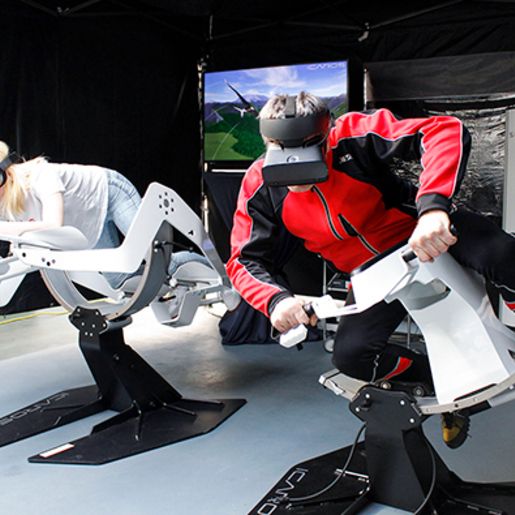 Virtual Reality Motorradrennen in Offenbach